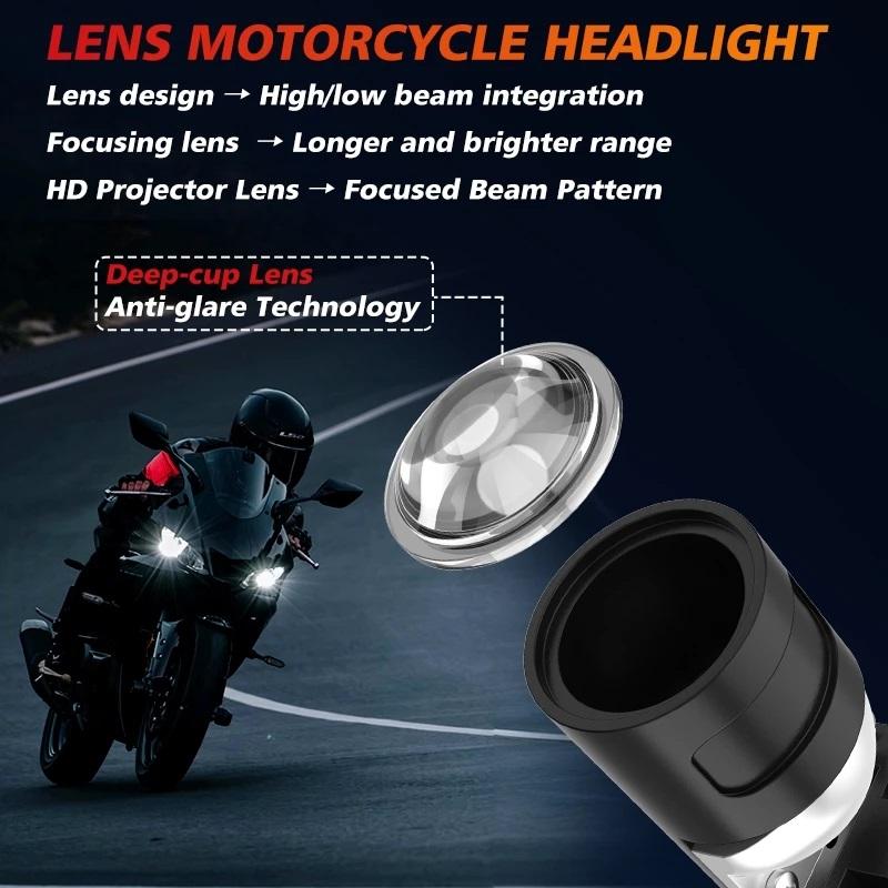 P15D T19 Motorcycle Headlight Led Bulbs 6000K Plug And Play Low Beam For Mio I 125 Motorbike Scooter