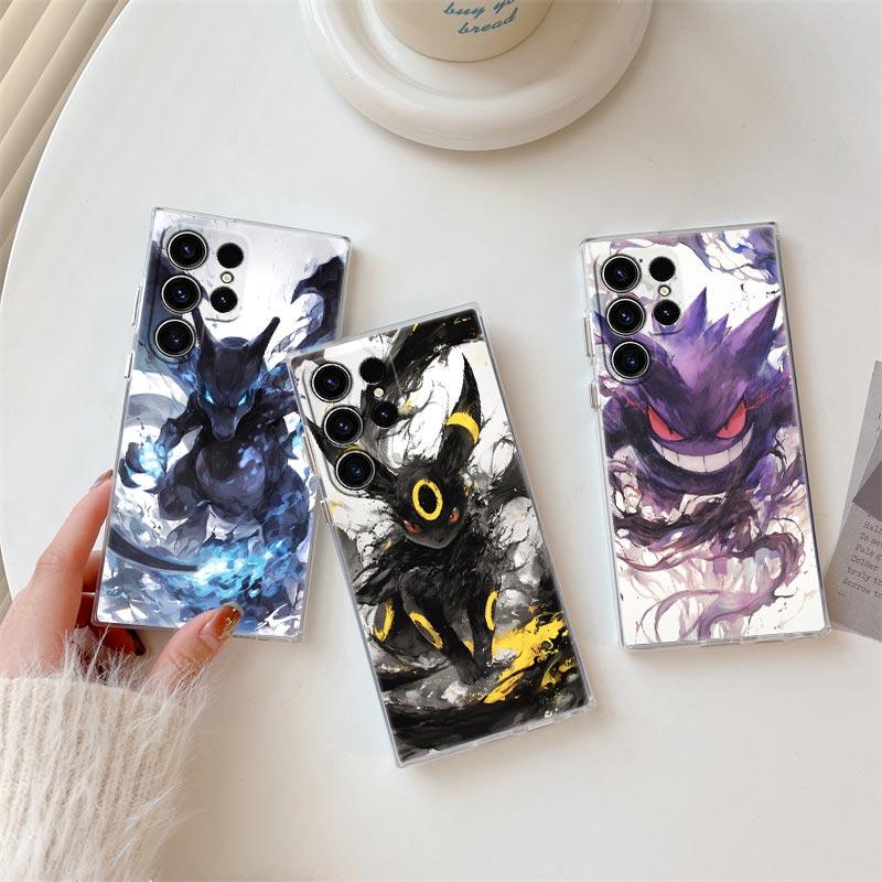Pokemons Umbreons Gengars S25FE Clear Case For Samsung Galaxy S25 S24 S23 Ultra S20 S21 FE S22 Plus A56 A36 A17 A07 Phone Cover