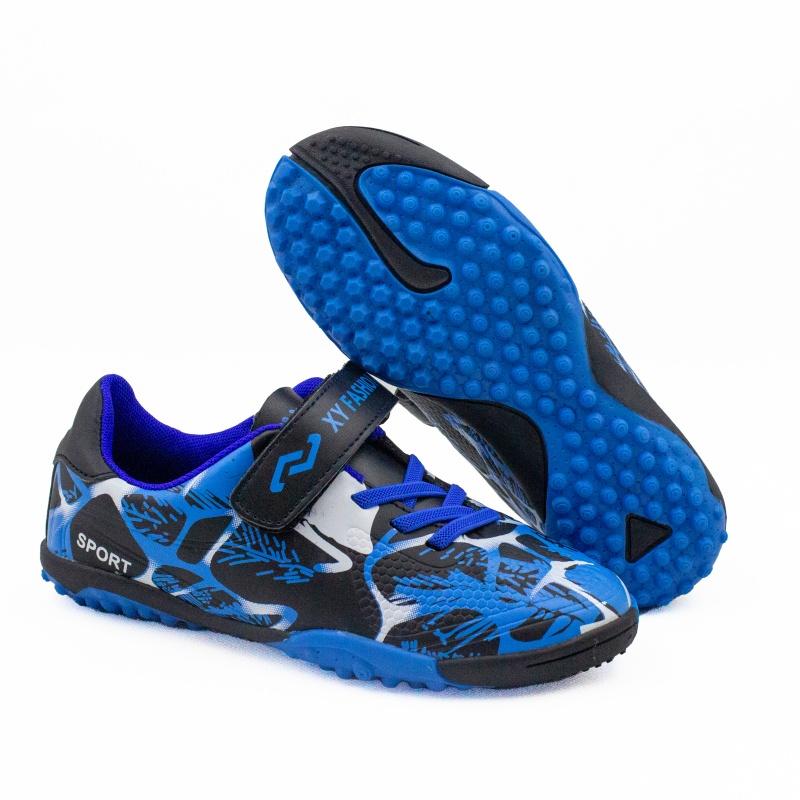 

Lightweight Kids Soccer Cleats Boys Anti-slip Soccer Shoes Breathable Girls Outdoor Football Shoes Size 28-40 40 синій/білий