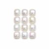Cabochon di Perla Naturale Bianca 5mm | Perla Sfusa Piatta per Gioielli