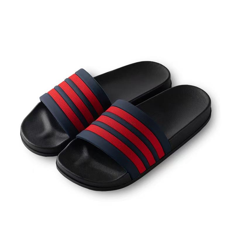 

Classic PVC three-bar summer casual cool slippers versatile trendy men handsome t outside wearing cool slippers beach shoes 45-46 (one size smaller)