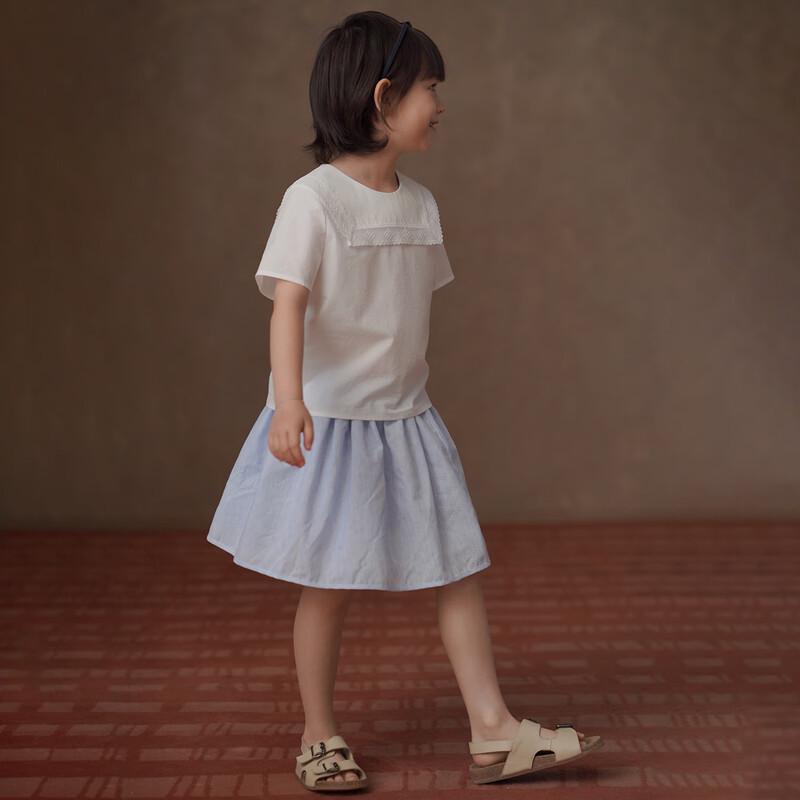 Hachikis Girls' Academy Style Short-Sleeve Cool Lyocell Blouse