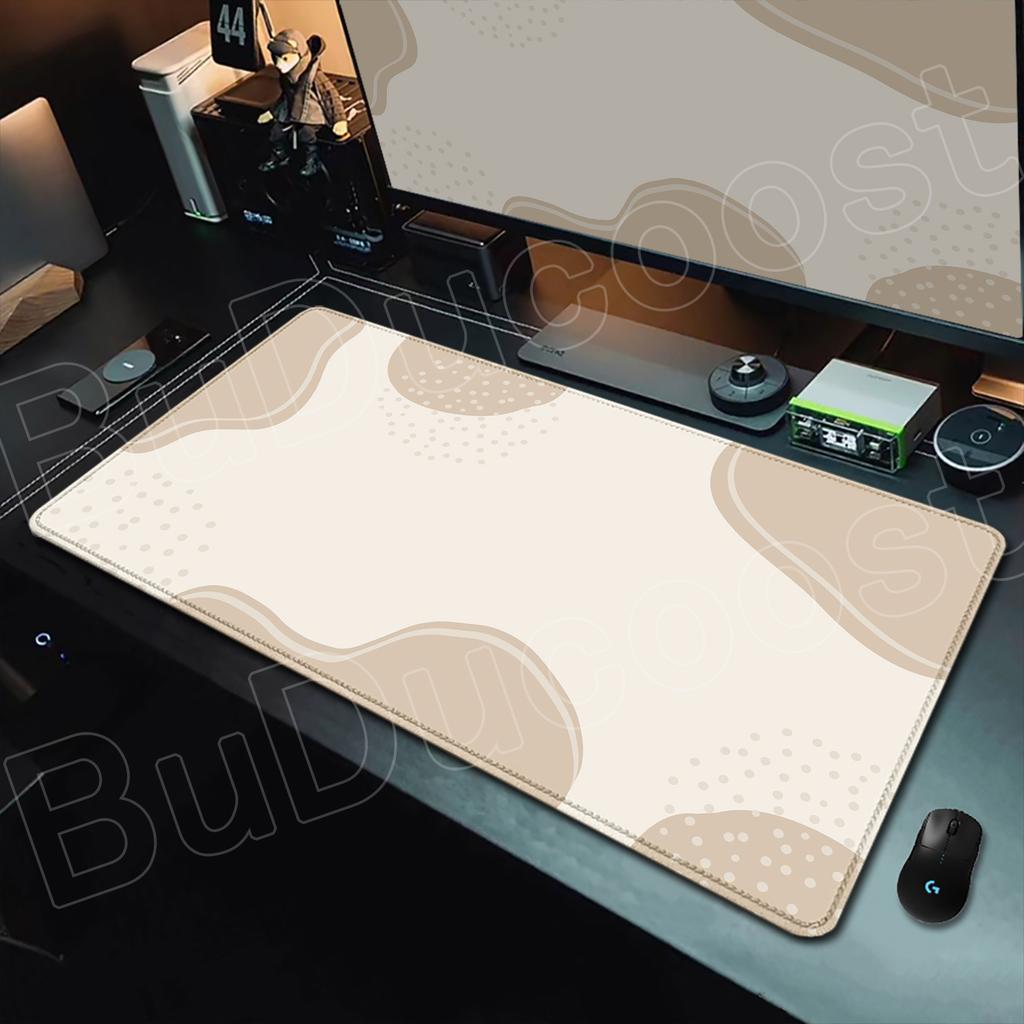 HD Printing Minimalist Desk Mat Abstract Art Design MousePad Non-Slip Rubber Base Mouse Mats for Office Laptop Modern Boho Leave