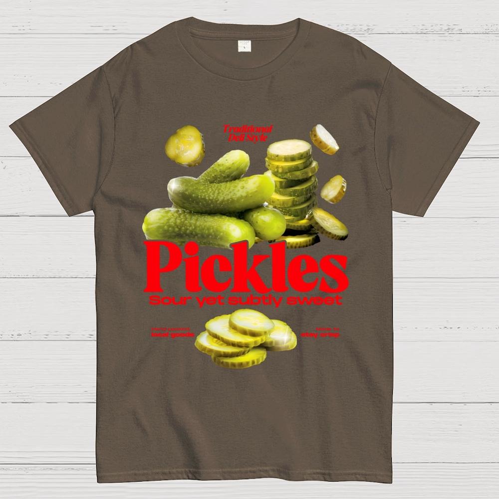 Retro Pickle Commercial Unisex 100% Cotton Summer Casual Cool Loose T-Shirt