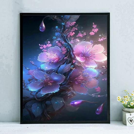 DIY Diamond Painting Kit Romantic Moon Flowers Patterns Stress Relief Confidence Boost Relaxation Diamond Art Craft