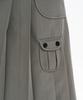 Hanahi Low Pocket Pleated Skirt Gray