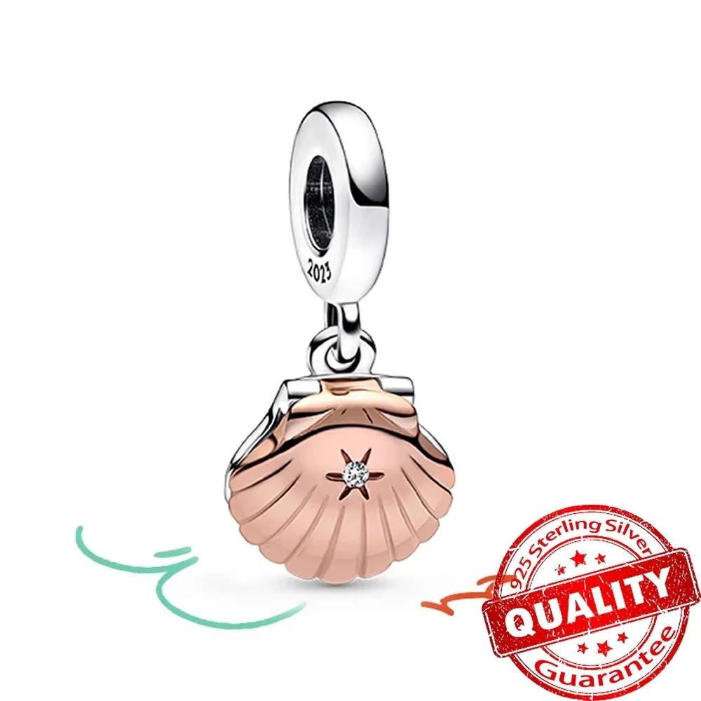 Original Copper Colorful Charms Snowflake Heart Lock Key Earrings Beads For Necklace Diy Bracelet Present Jewellery