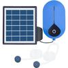 Luftpumpe Kit Hydroponik Pumpe Solarbatterie mit Luftschläuchen und Sprudelsteinen 3 Arbeitsmodi Teichbelüfter Sprudel Sauerstoffgeber 1,5W