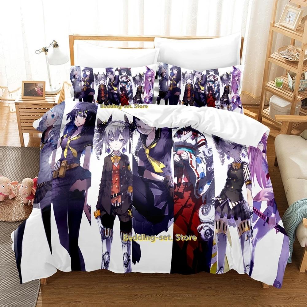 SkinFriendly Cozy Single Twin Full Queen King Benghuai Xueyuan Size Bed Adult Kid Bedroom Duvetcover Sets 3D Anime Quilt