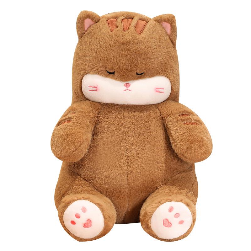 Sleepy Cat Plush Doll - Cute Squinting Cat Toy, Perfect Gift for Girlfriend