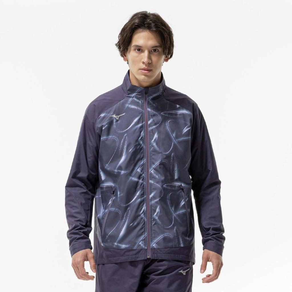 Mizuno Breath Thermo Warmer Training Light Navy Jacket, Heat-Generating Material, 32MEC541, Men's,