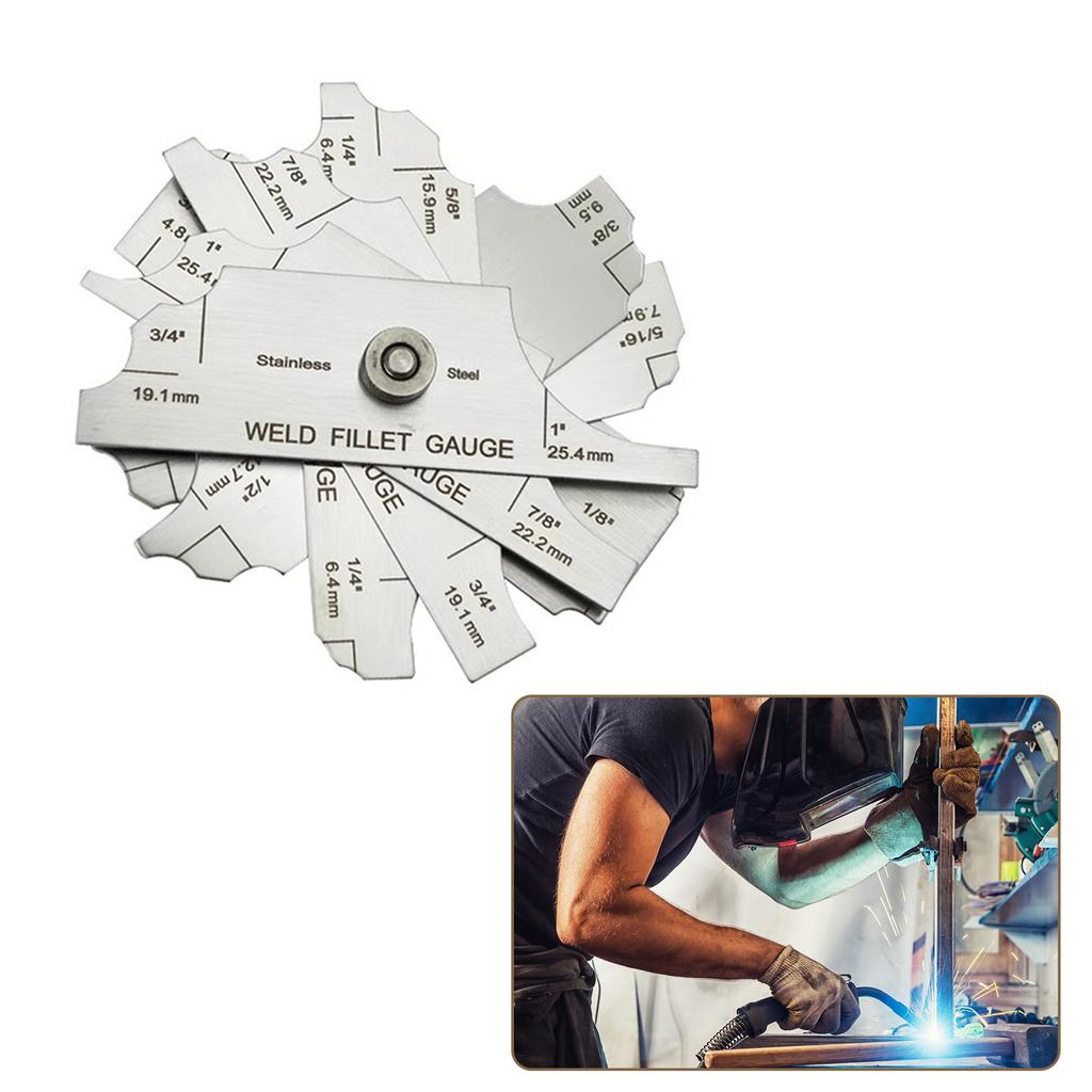 Comprehensive Fillet Weld Set Gage Suitable for Accurate Welding Inspection Manufacturing Measurement In Metric and Inch