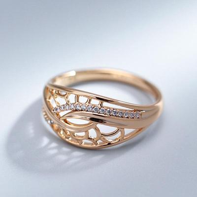 Luxury Hollow Design Λεία χρυσά δαχτυλίδια ζιργκόν για γυναικεία πάρτι καθημερινά κοσμήματα προσωπικότητας