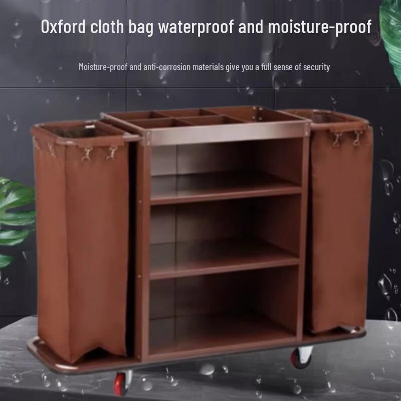 Yingbai Industrial Style Double-Sided Hotel Service Cart