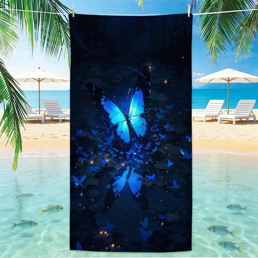 Skull Beach Towel Microfiber for Gym Travel Fitness Spa Women Girl Quick Dry Sandless Large Towels Bathroom Beach Towel