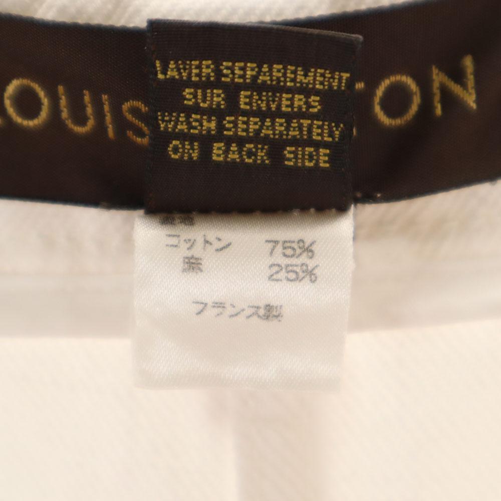 LOUIS VUITTON Made in France Linen Blend Midi length Denim skirt 34 Women Used