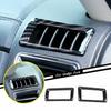 For 2010-17 Dodge RAM 1500 Carbon Fiber Center Console Side Air Vent Outlet Trim