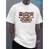 European Size Men's White Tough Season Graphic Tee, Crew Neck Regular Fit Short Sleeve, Comfortable Casual Wear for Office & Daily Outings