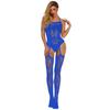 Lace Hollow Out Bodysuit One Piece Lingerie with Suspender Design Stretchy Fishnet Patterned Bodystocking for Women