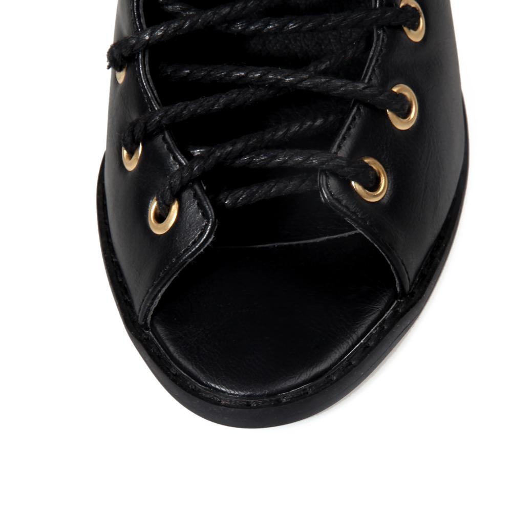 Dámské sandály na vysokém podpatku léto nové boty s tlustým podpatkem a rybí špičkou velká velikost římské sandály