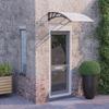 VidaXL Door Awning, Solar Canopy with Support, Rain Protection Shelter, Entrance Awning for Door Patio, 100x75 Cm 153588