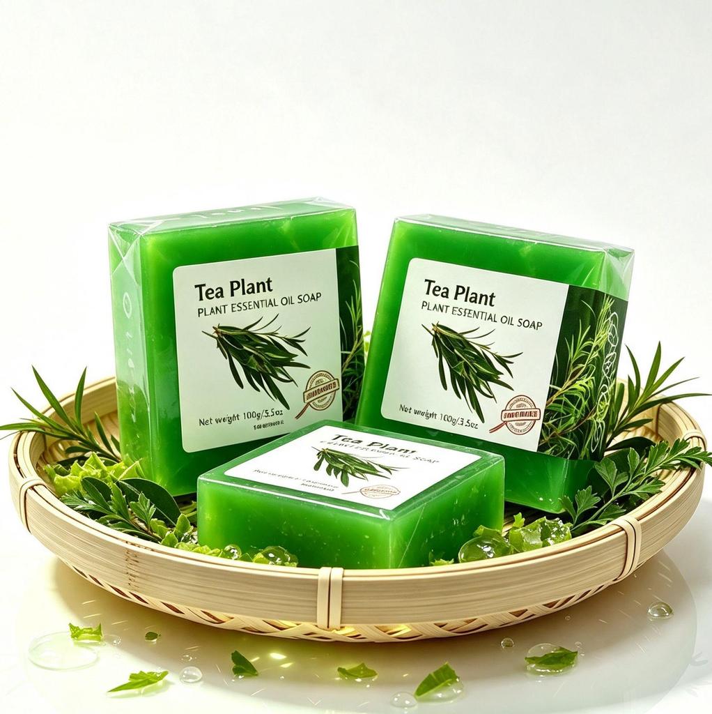 Tea Tree Essential Oil Deep Cleansing Soap: Gentle, Moisturizing, Refreshing Body & Facial Bar
