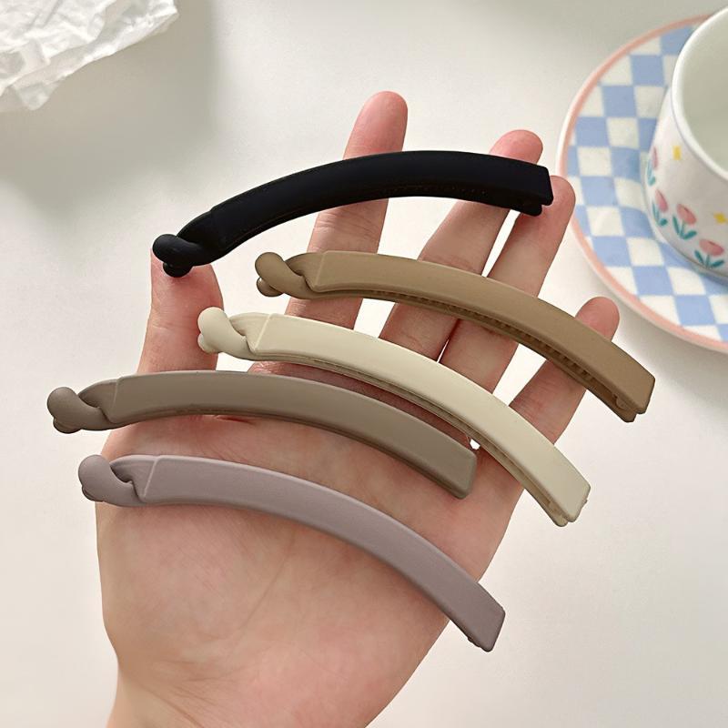 Acrylic Banana Clips 5Pcs Damage-free Strong Hold Ponytail Hairpins for Women Girls Daily Hair Styling