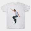 Men Black Print T-shirt Napoleon Dancing No-Cut Transfer Paper Print Cotton Tshirt