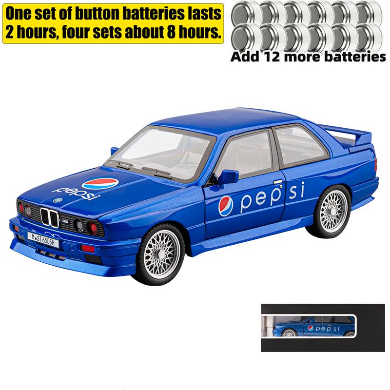 1/24 BMW M3 Coca Cola Supercoche Modelo Fundición Aleación Coche Coleccionables Hobby Miniauto Vehículo Alta Simulación Adorno Cumpleaños Niño