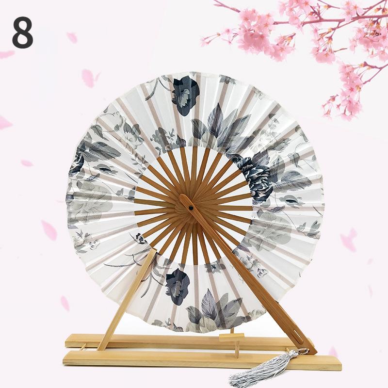 Windmühlenventilator, weiblicher Geschenkventilator, japanischer runder Ventilator, tragbarer Faltventilator, Damen-Faltventilator