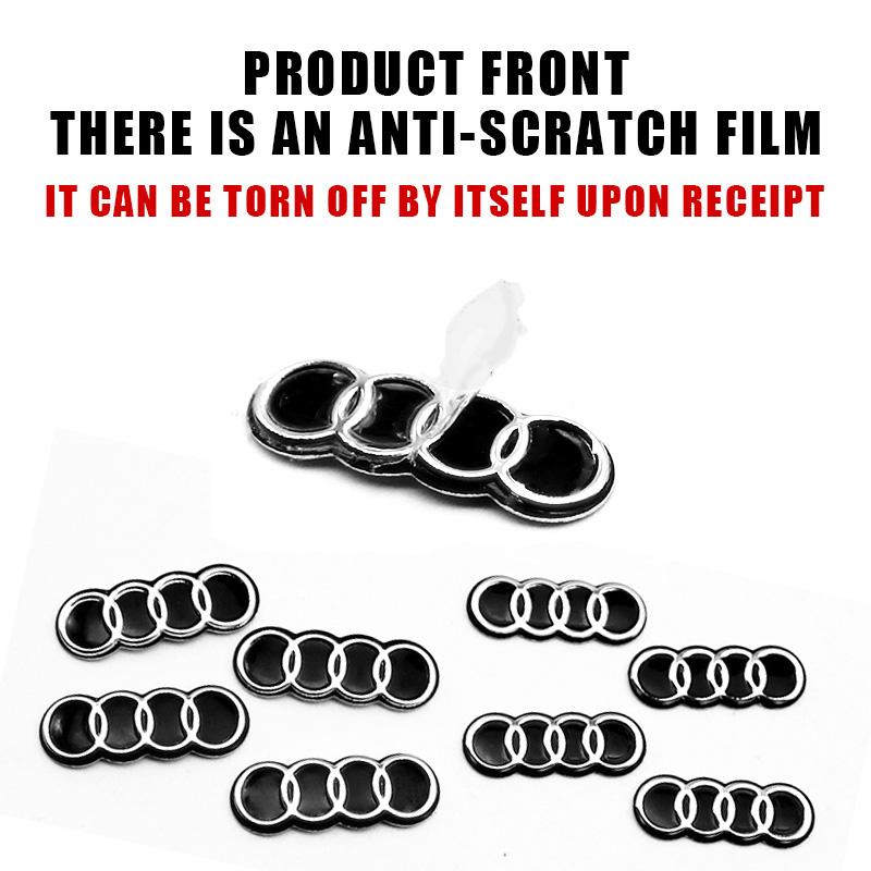 16/18mm Car Remote Key Sticker Aluminum Emblem Decoration Decal For hot A1 A2 A3 A4 A5 A6 A7 A8 Q2 Q3 Q4 Q5 Q6 Q7 Q8 TT RS3 RS7