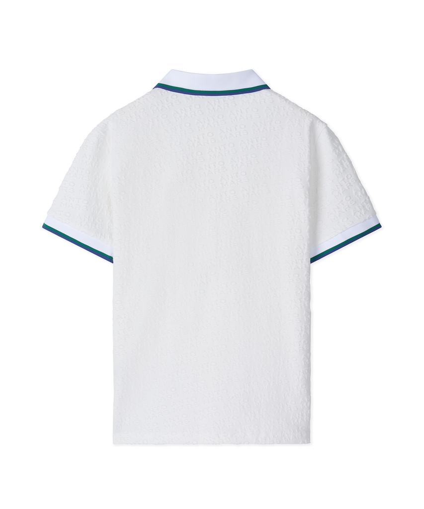 Antomas Terry Logo Jacquard Polo Men'S - White