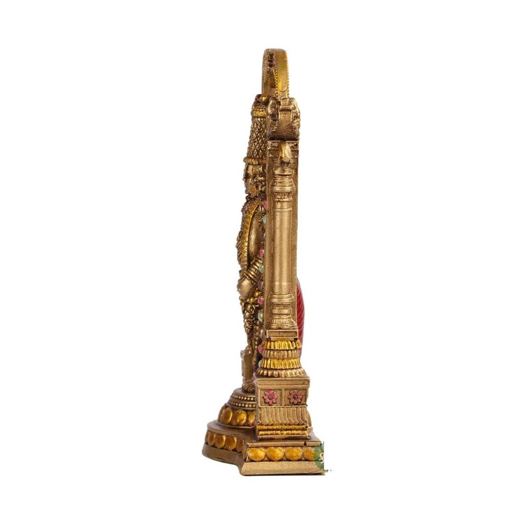 8" Tirupati Balaji Fine Metal Finish Idol Decorative Showpiece Handcrafted Tirupati Balaji Murti for Home Office and Gifting Purpose