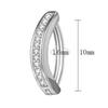 1 Stück Nabelpiercing für Frauen, minimalistischer Zirkon-Bauchring, gebogener Nabelring