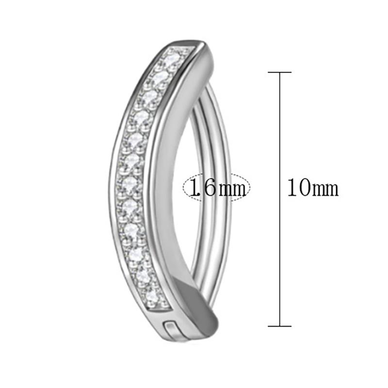 1 Stück Nabelpiercing für Frauen, minimalistischer Zirkon-Bauchring, gebogener Nabelring