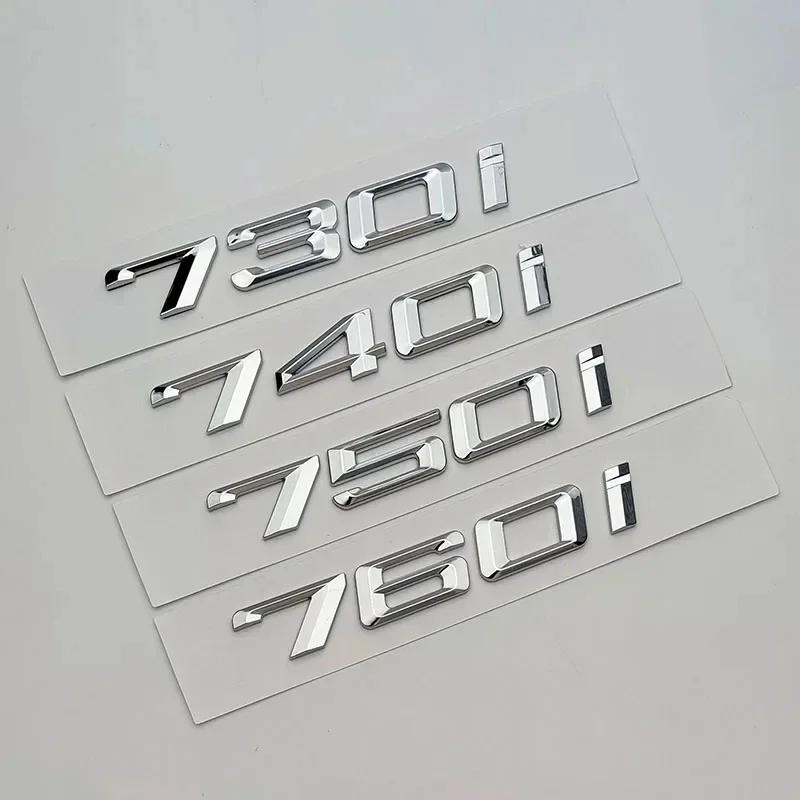 swpzb8 3D Letter Fender Emblem Badge Stickers Decal For 7 Series 730d 730i 740i 745i 750i 760i E38 E65 F01 F02 E66 Chrome Glossy Black