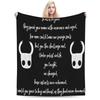 Hollow Knight Funny Games Blanket Lightweight Thin Flannel Novelty Gift  Throw Blankets Quilt