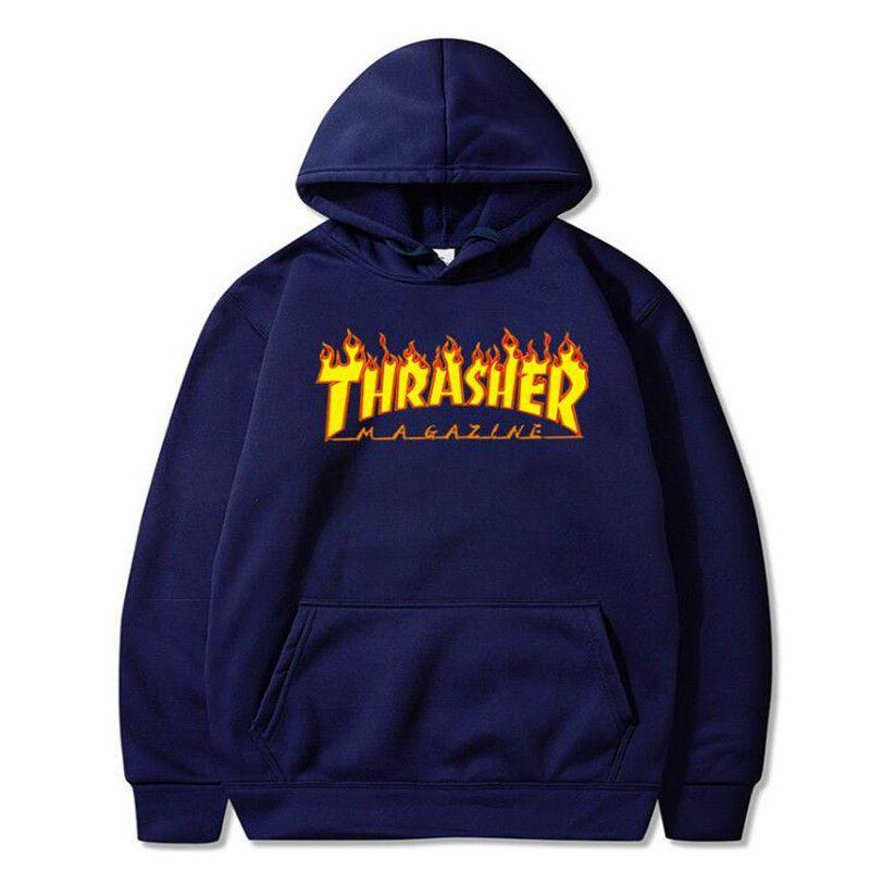 Stylish Flame Print Plus Size Men's Hooded Sweatshirt Sweater