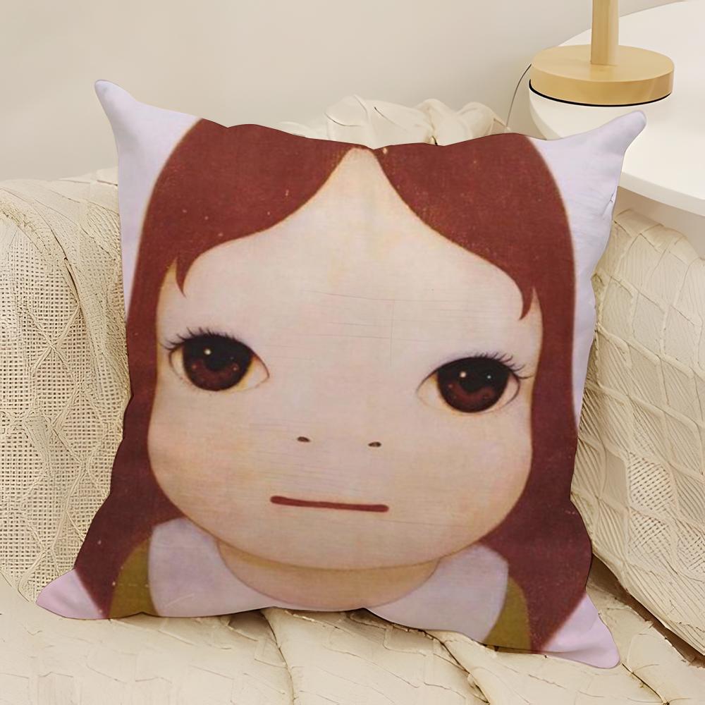 

Art Master YYoshitomo NNara Pillow Case Natural Linen DoubleSided Printing Sofa Home Decor Cushion Cover 30X30cm