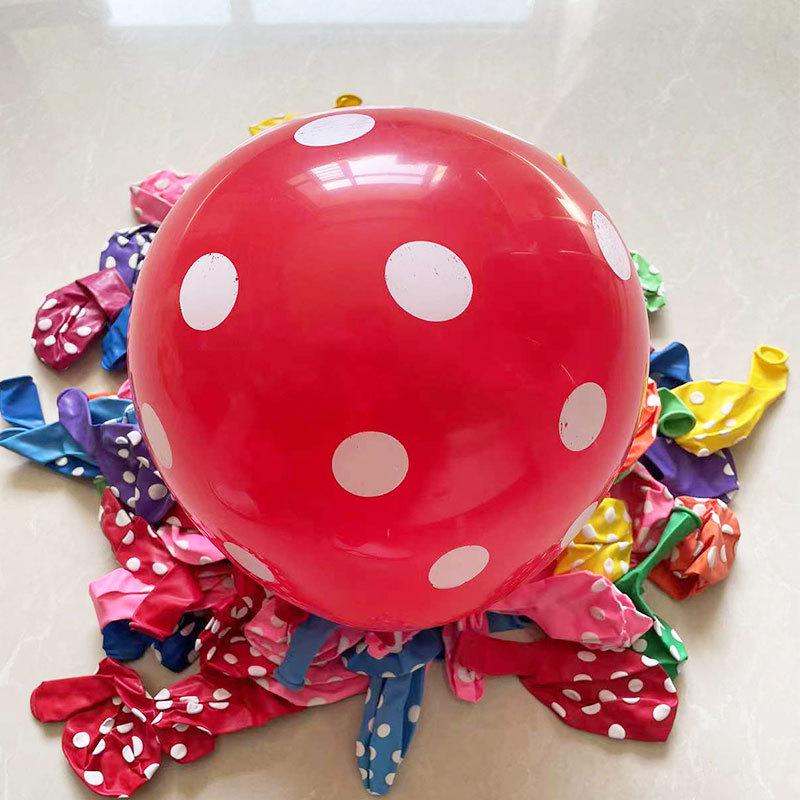 12" Thick Polka Dot Balloons, Candy Colors - Perfect for Weddings, Parties, & Birthdays