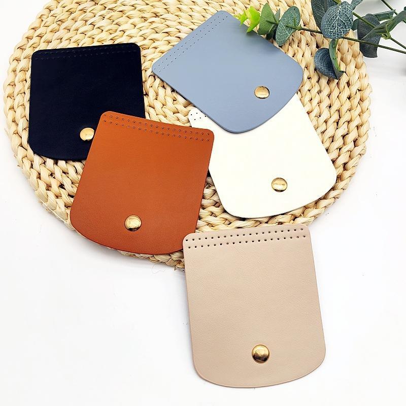 Bag Flap Cover Easy To Install PU Leather DIY Crochet Bag Accessories for Women Handmade Bag Replacement Parts