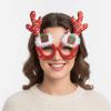 Cosplay Christmas Antler Glasses Funny Christmas Decorations Party Plush Antlers Glasses  Children