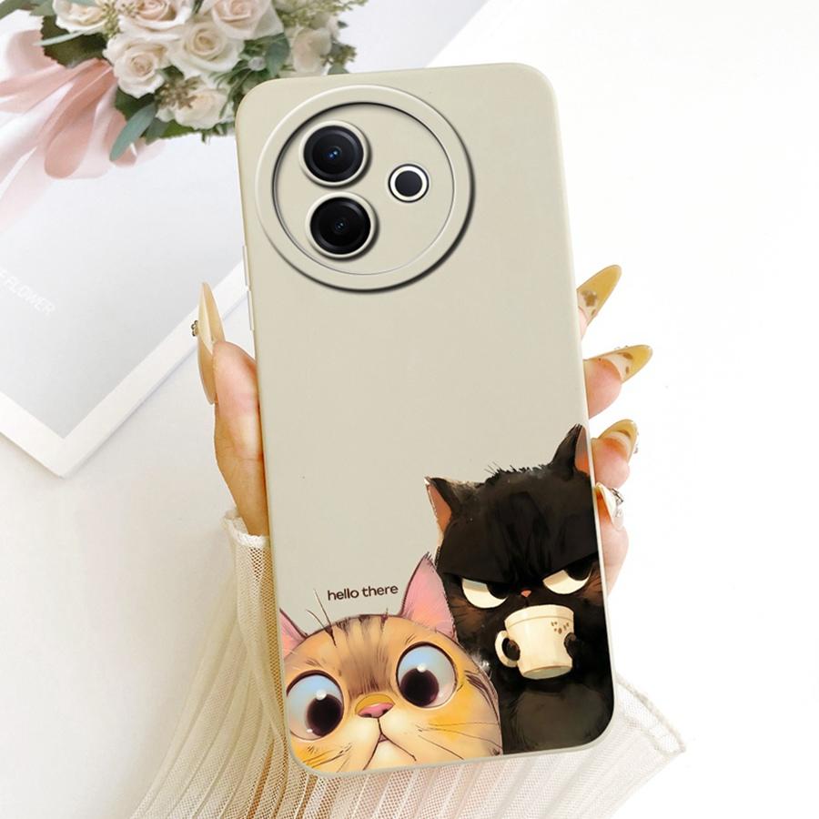 For Vivo Y39 Y300i 5G Phone Case Cute Rabbit Liquid Soft Silicone Bumber Shell For VivoY300i V2444A Capa Y 39 5G Back Cover