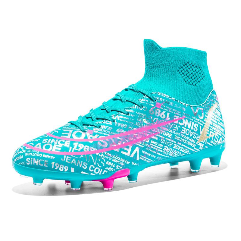 1233 large size high top football shoes new indoor and outdoor training shoes AG student football shoes TF broken nail shoes women