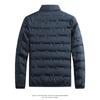 Inverno Casual Quente Jaqueta de Penas Masculina para Caminhada Exterior Corta-vento Outerwear Cor Sólida Espessa Casacos de Penas Masculinos Moda Gola Alta