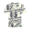 US Dollar 3D Print T-shirt For Men Money Cash Graphic T Shirts Dollar Bill Party Round Neck Tops Cosplay Street Tee Shirts