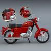 1/10 JAWA 250 Alloy Retro Motorcycle Model Diecast Metal Street Classic Motorcycle Model Simulation Sound and Light Kid Toy Gift