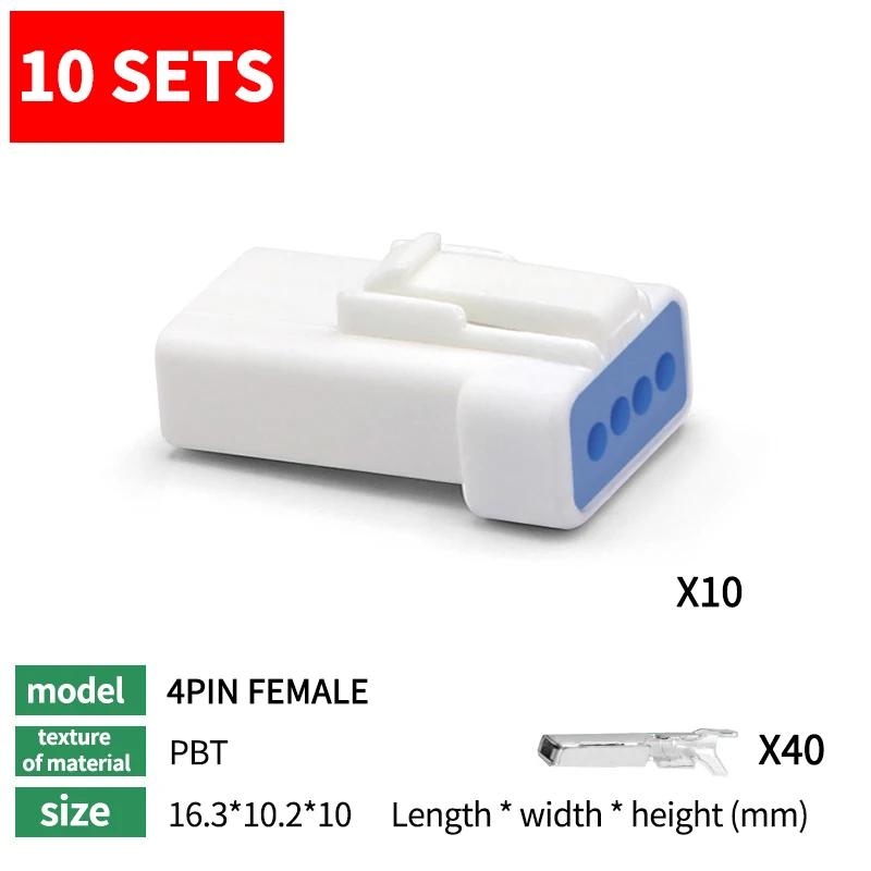 10 sets JST-02R-JWPF-VSLE Mini Car Connector 6T Waterproof Connector Male and Female Plug 03T04T08T