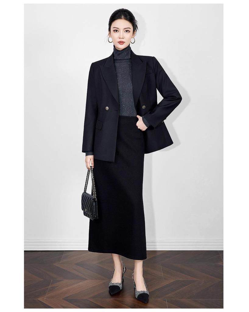 Nanyou Women's Professional Waist-Cinched Suit Jacket for Business and Commute - Autumn/Winter Collection