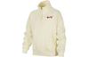 Nike Sweatshirt Kids' Apparel Logo Print Stand Collar Half Zip Casual Loose Fit Fleece Lined Coconut Milk Kids' FV8448-113